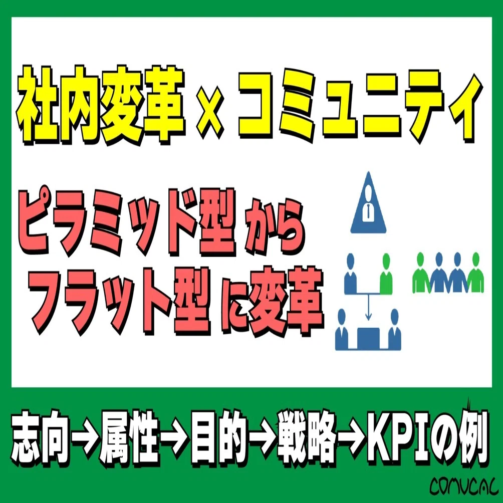 社内変革×コミュニティ｜ピラミッド型からフラット型に変革させる設計