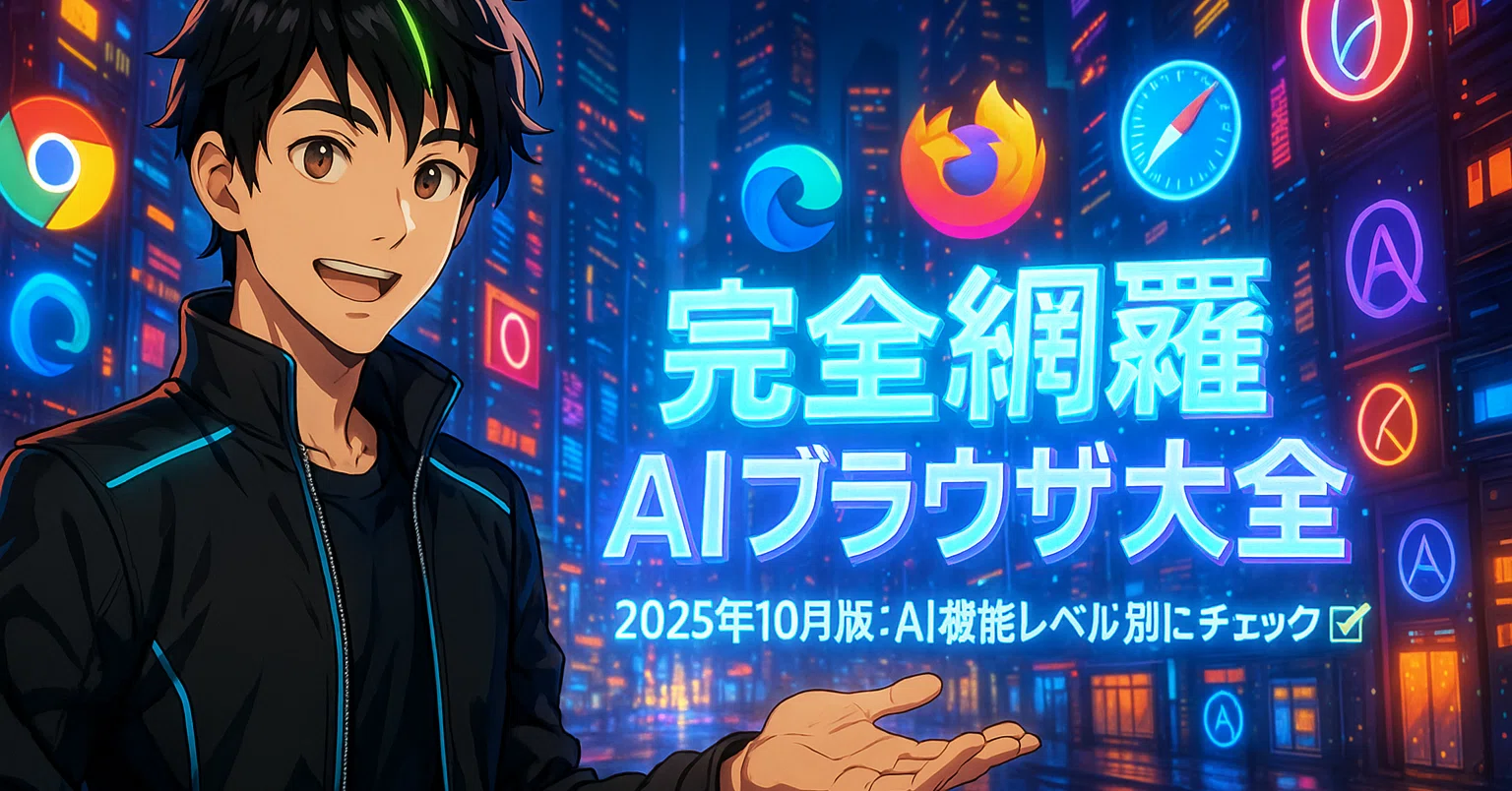 2025年10月版】完全網羅AIブラウザ大全：デスクトップからモバイルまで