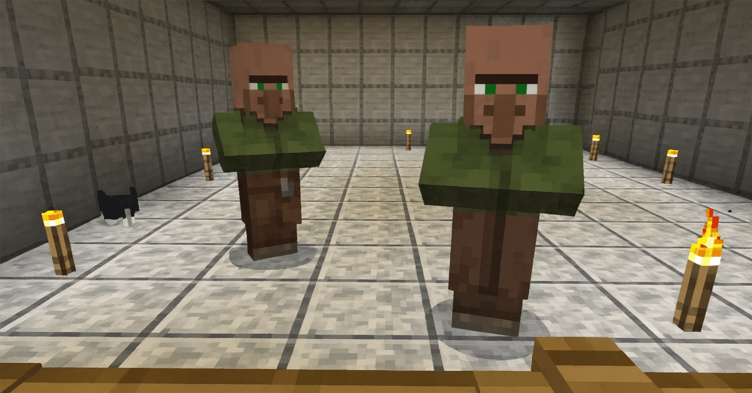 村人交易所の地下に収容してた村人の輸送【マイクラ統合版】｜おまつセブン