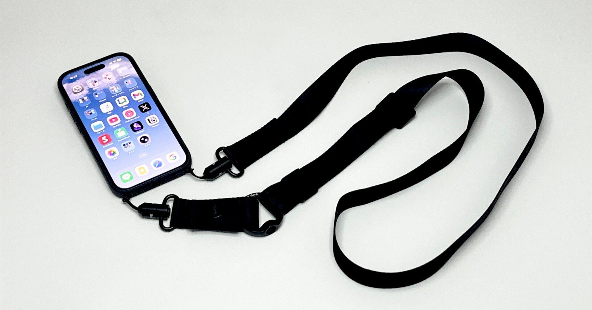 Apple純正 iPhone クロスボディストラップ - ライトグレイ