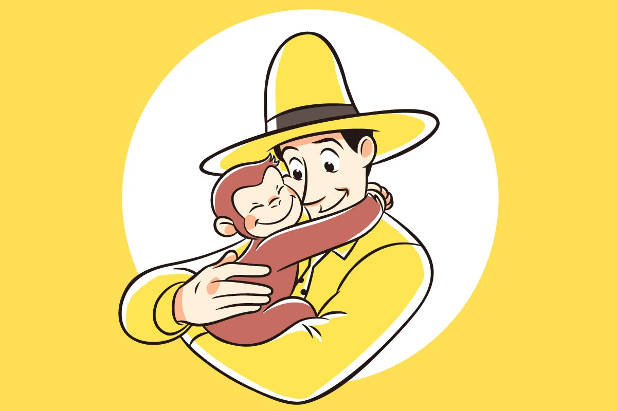 おさるのジョージとお父さん｜もげ