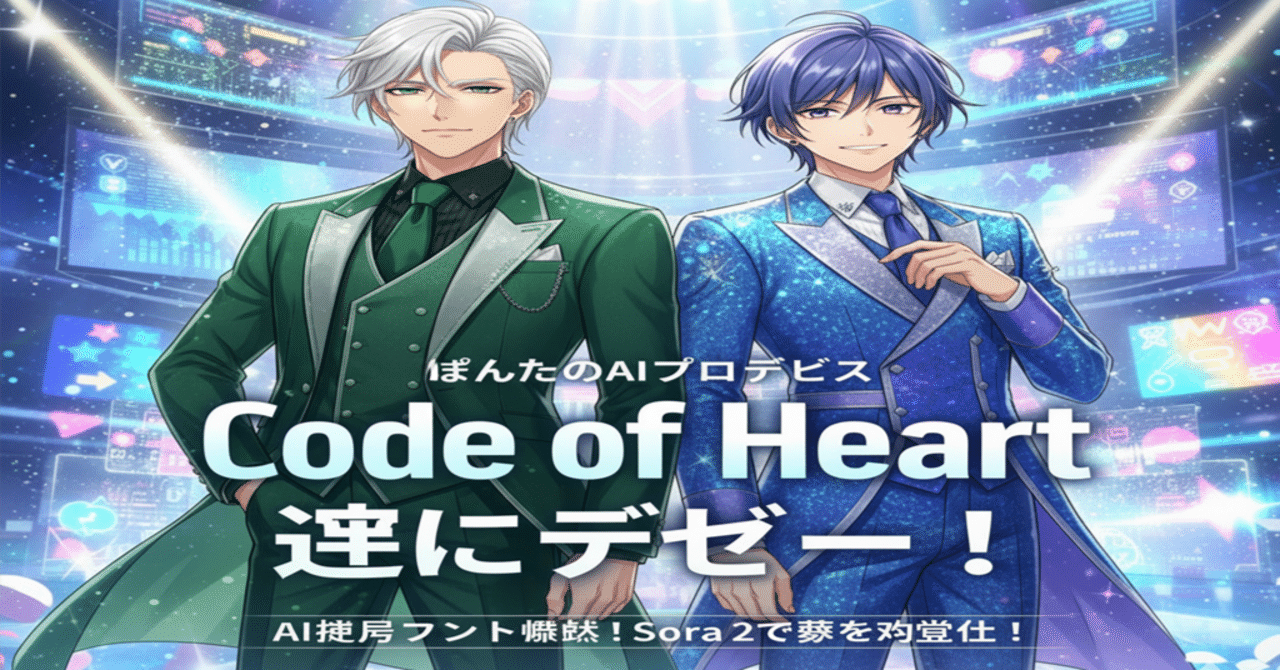 体験】AI彼氏ユニット爆誕！？Code of Heartと命名w～Sora 2で二人の