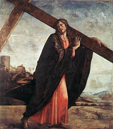 Alvise-Vivarini-luigi-Vivarini-Christ-Carrying-the-Cross アルヴィーゼ・ヴィヴァリーニ 十字架を担うイエスキリスト (2)