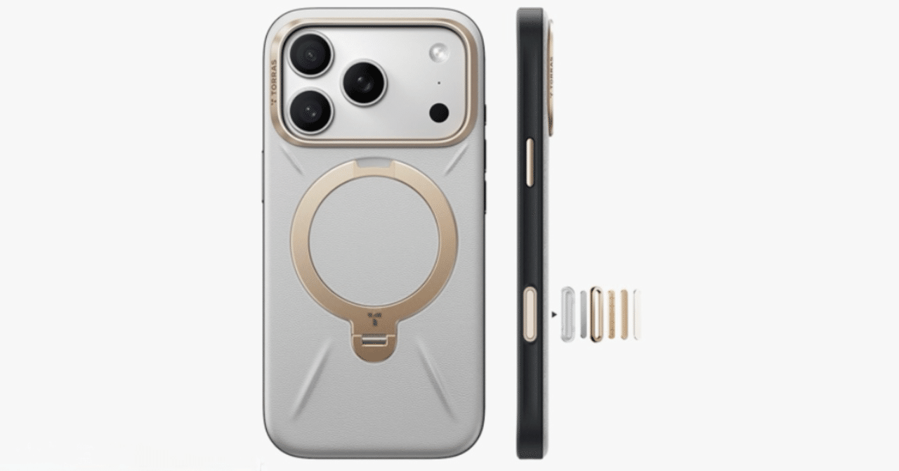 TORRAS iPhone 17 Pro 用 ケース Ostand Q3（レザートーン