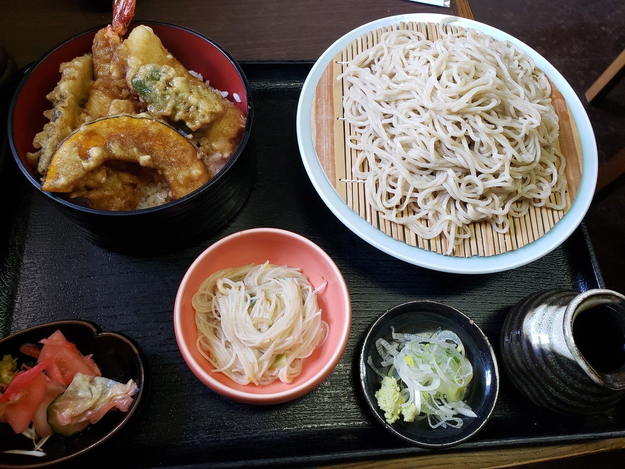 ざるそば 天丼セット 市松 Note