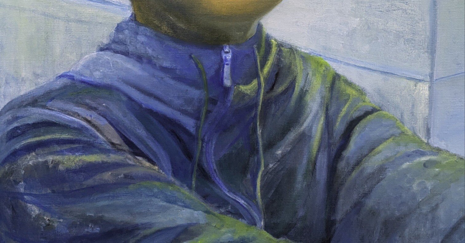 オリジナル　油絵　油彩　自画像　イラスト 自画像 油絵 油彩画 イラスト 値下げ - メルカリ