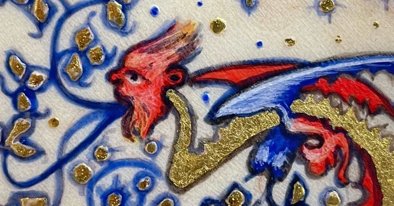 羊の皮に卵黄で絵を描く| 金箔装飾写本 西洋中世絵画｜Yasuko Suzuki
