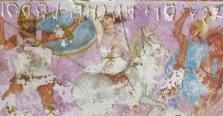 T*A様 ブロンズ 戦士像 女戦士アマゾネス 女戦士アマゾネス ― イタリア古代エトルリア文明の石棺に描かれた勇気