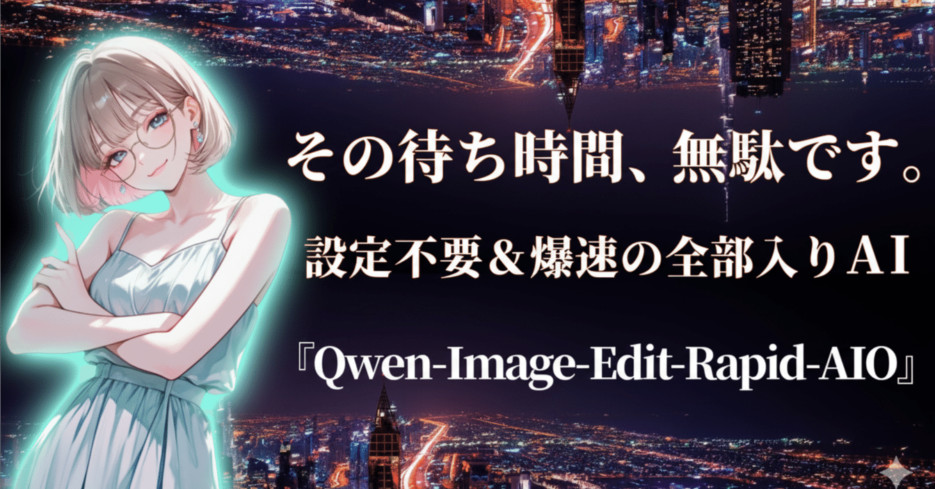 アイデアを即現金化！🧠思考を止めない爆速AI『Qwen-Image-Edit-Rapid