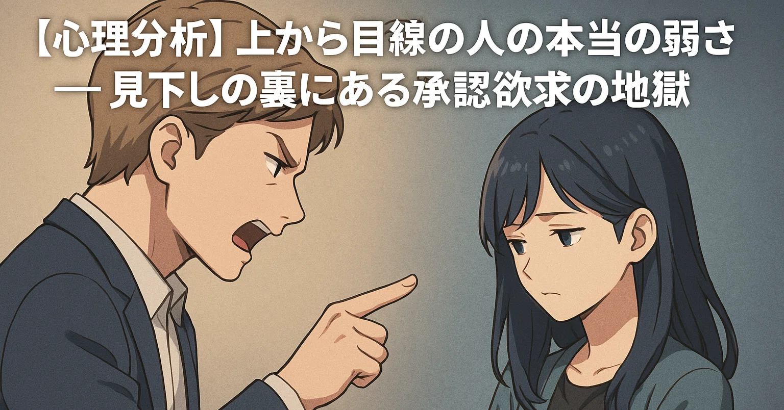 上 から 目線 の 人
