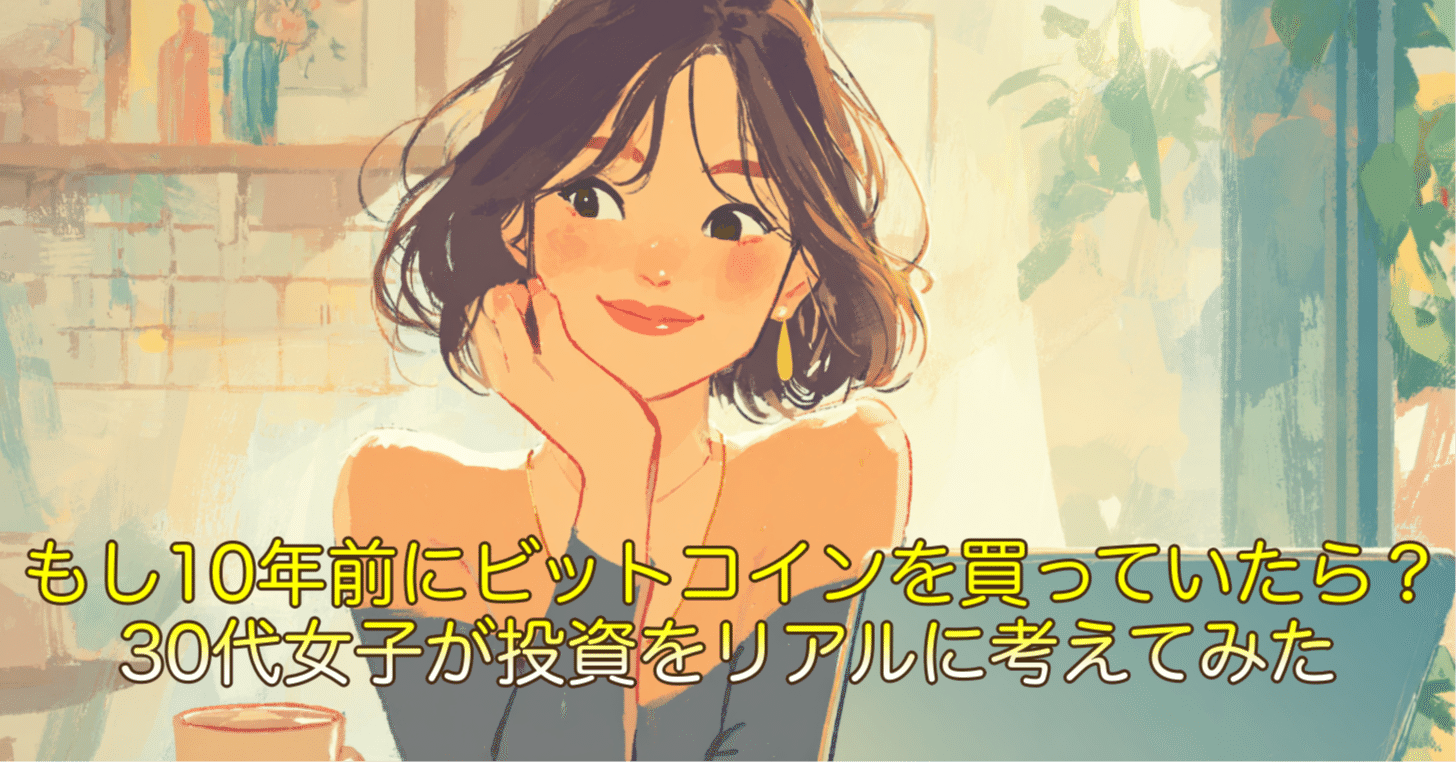 もし10年前にビットコインを買っていたら？30代女子が投資をリアルに考えてみた｜サキ