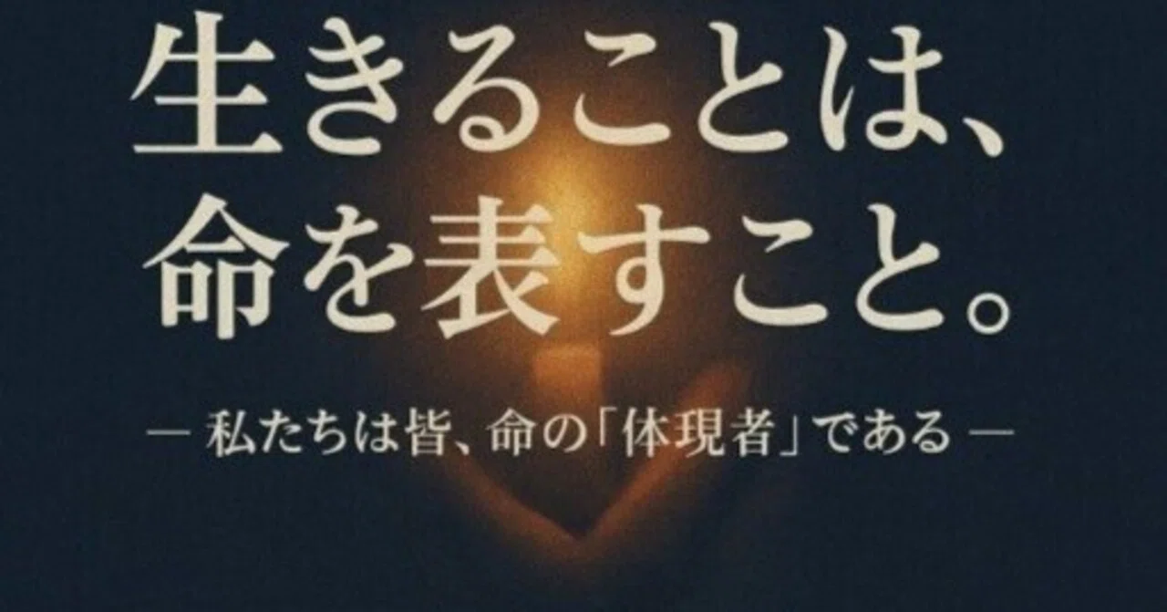 生きることは、命を表すこと。― 私たちは皆、命の「体現者」である ―｜maltaのまるちゃん2