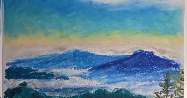 アクリル画 青系の色合い アクリル画 青系の色合い