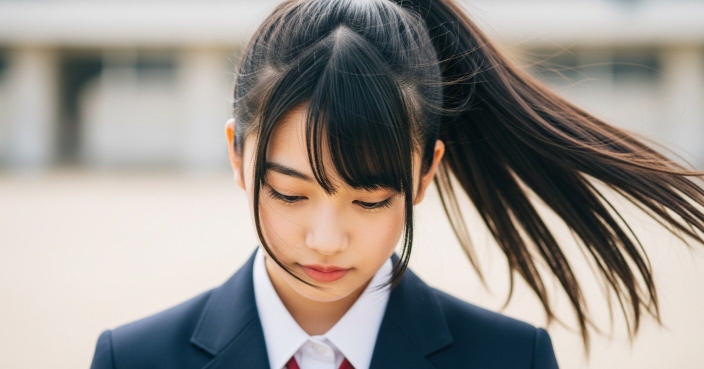 小錦　断髪式　切り抜き新聞 68cmの長髪・柔道部員だった男子中学生のヘアドネーション「断髪式