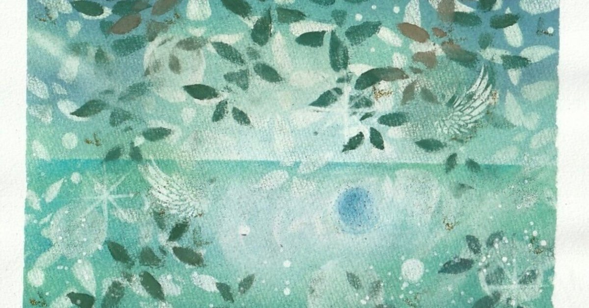 月のエネルギー届く ― 神秘の泉 」パステルアート｜chico