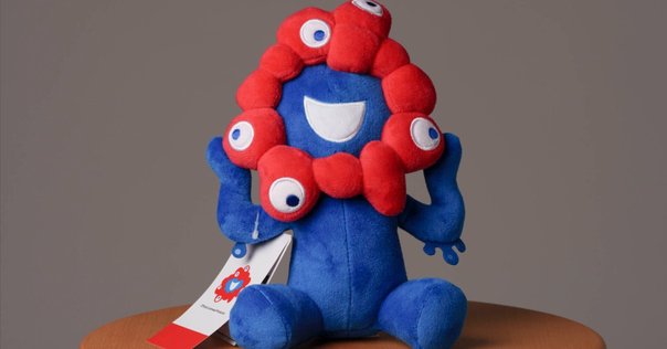 太陽の塔　ミャクミャク　ぬいぐるみ ミャクミャク人形を、思い切って「太陽の塔」カラーに塗ったら