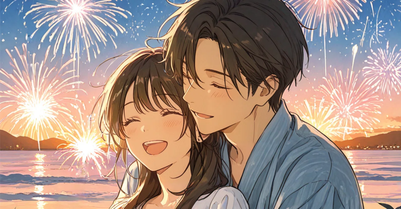 35回のありがとうと、花火の夜│私のエモキュン描いてみた│PixAI 