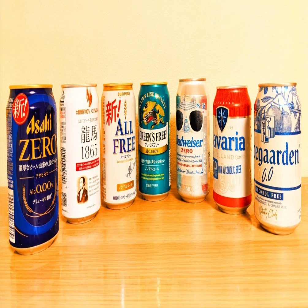 ノンアルビール7種飲み比べ大会開催｜エリンギ