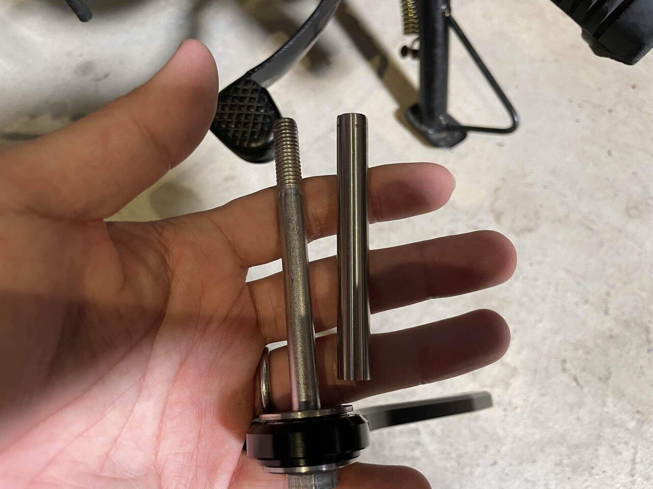 スーパーカブのハンドシフト（リンク式）を汎用部品の組み合わせ&溶接