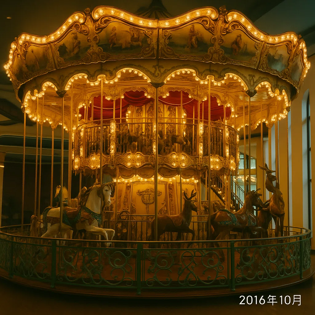 転勤でびっくり！北海道🎠 室内に巨大メリーゴーランド？？｜ポチ