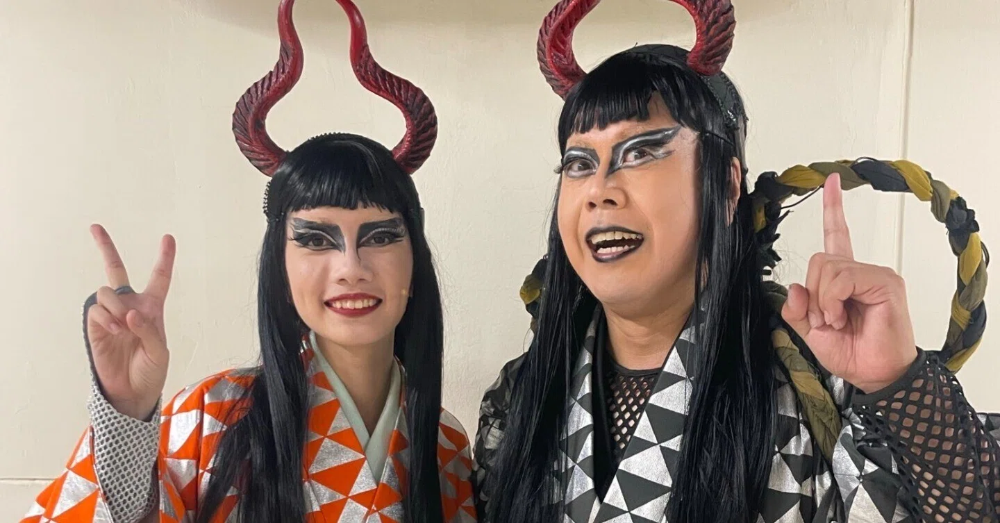手嶋政夫さんと福島彩菜さんのこと鬼政と鬼彩」名古屋をどりNEO傾奇者
