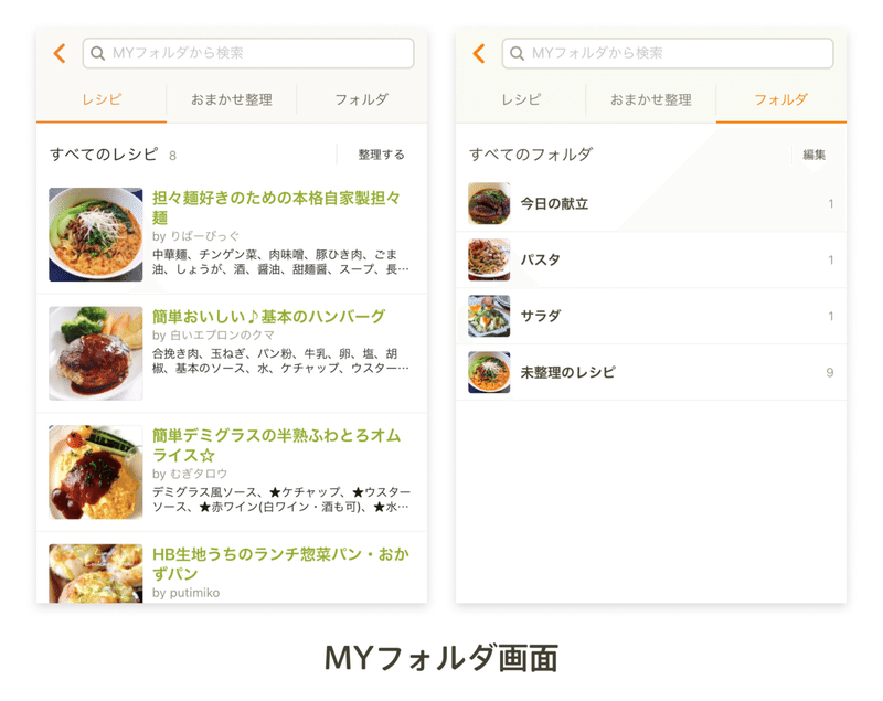 MYフォルダ・フォルダ