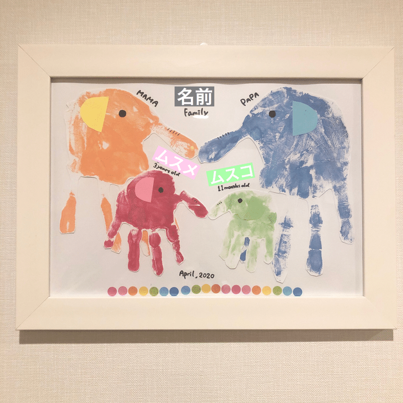 家族で手形アートの挑戦 すずな Note 家族で手形アートの挑戦 すずな Note