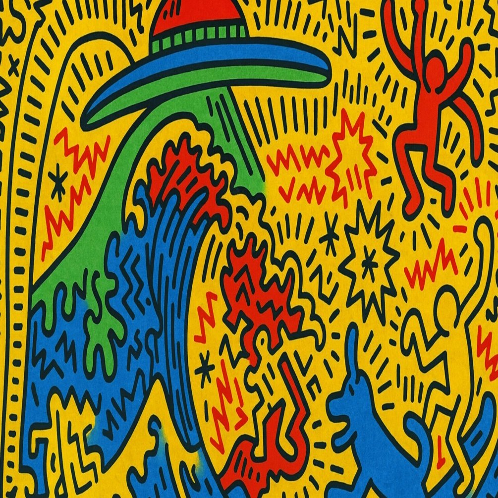 Hokusai × Haring – The Pop Wave from Outer Space（北斎 × キース