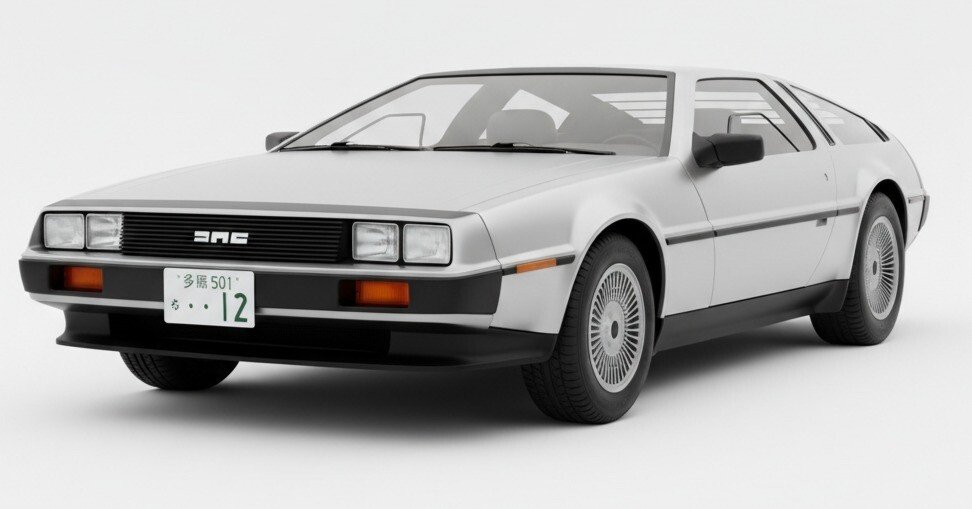 AIの自動車画像No.104│DMC-12 (デロリアン)｜Romaネコ (ローマネコ)