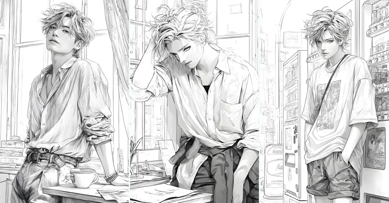 Still Moments vol.3 - アート感覚で楽しむスケッチ風イケメン塗り絵