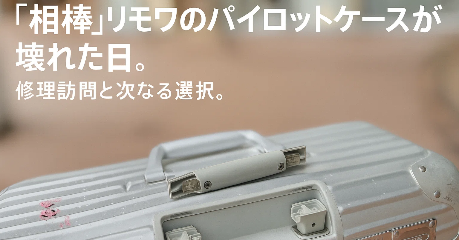 相棒」リモワのパイロットケースが壊れた日。修理訪問と次なる選択