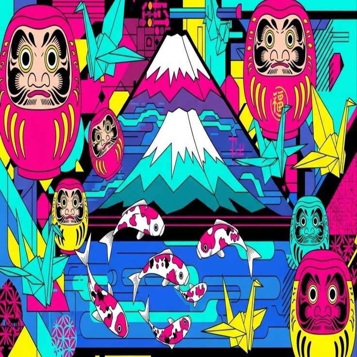 画像生成AIで日本、世界の名所をネオポップ風にする方法｜田中勇道│AI