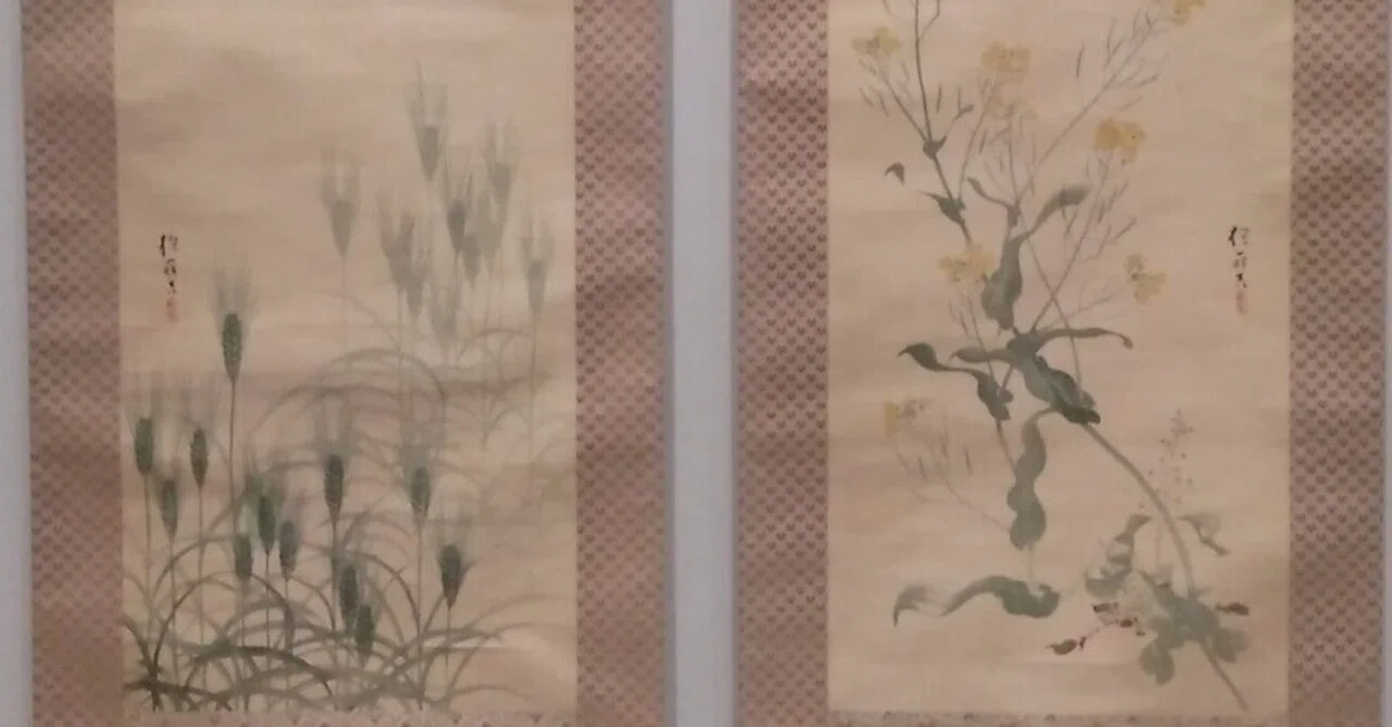 麦穂菜花図（ばくすいさいかず）」酒井抱一 静嘉堂文庫美術館（丸の内