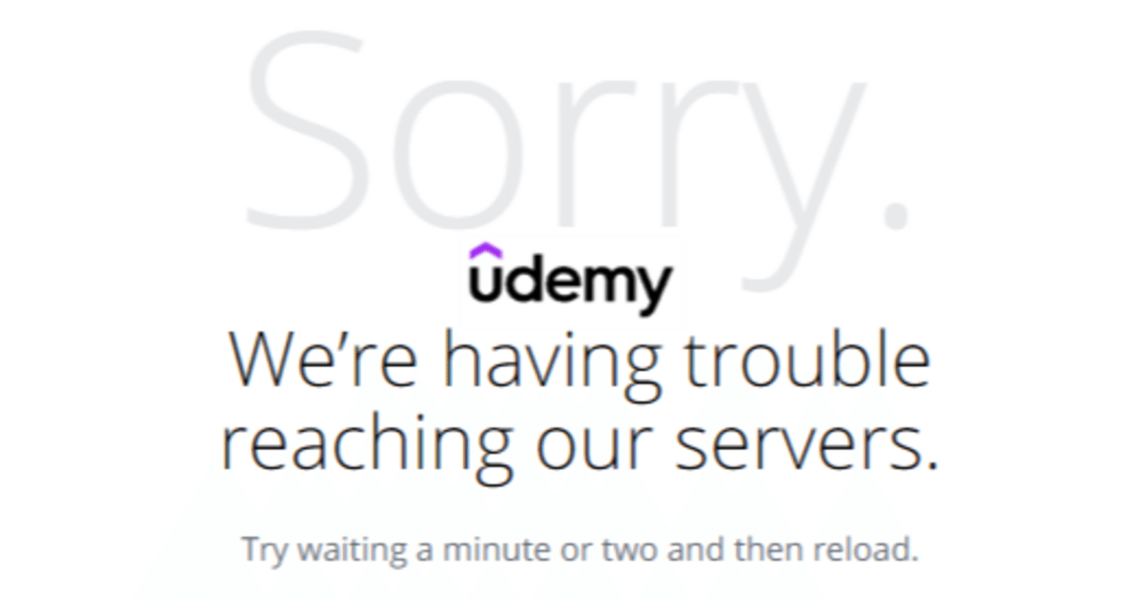 午後4時頃からUdemyサーバー障害か？（原因：AWS障害、復旧済み）｜大和 司