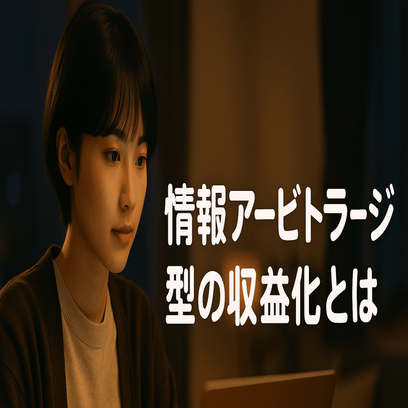 情報アービトラージ型の収益化とは｜ヒツジ@AI×note副業・メディア資産構築家🌈