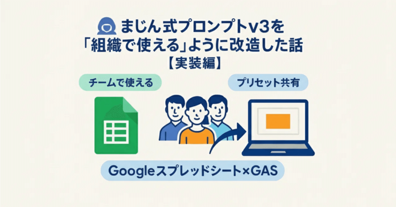 🧑‍💻 まじん式プロンプトv3を「組織で使える」ように改造した話【実装