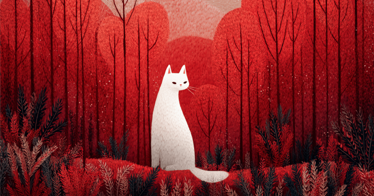 詩と画像】 赤のなかの白 【AIアート】｜すとう えみ