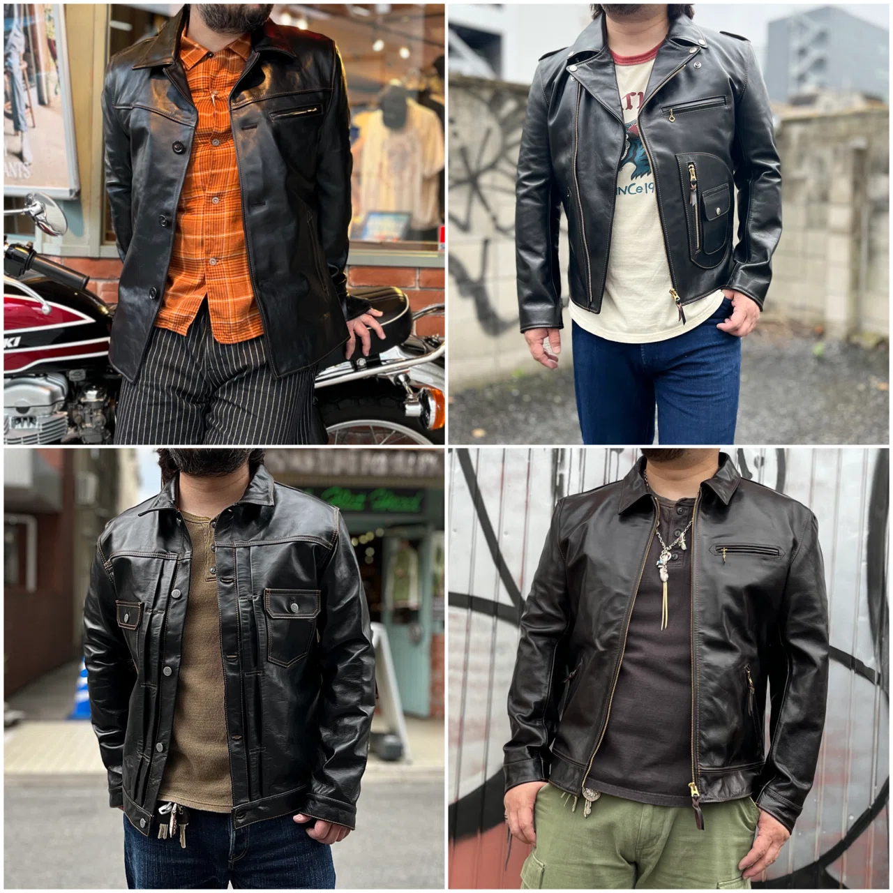 美品 THE FLAT HEAD ジップアップジャケット ウール 襟レザー 40 FLAT HEAD 高崎店】レザージャケット最盛期！今季はここまで揃ってい