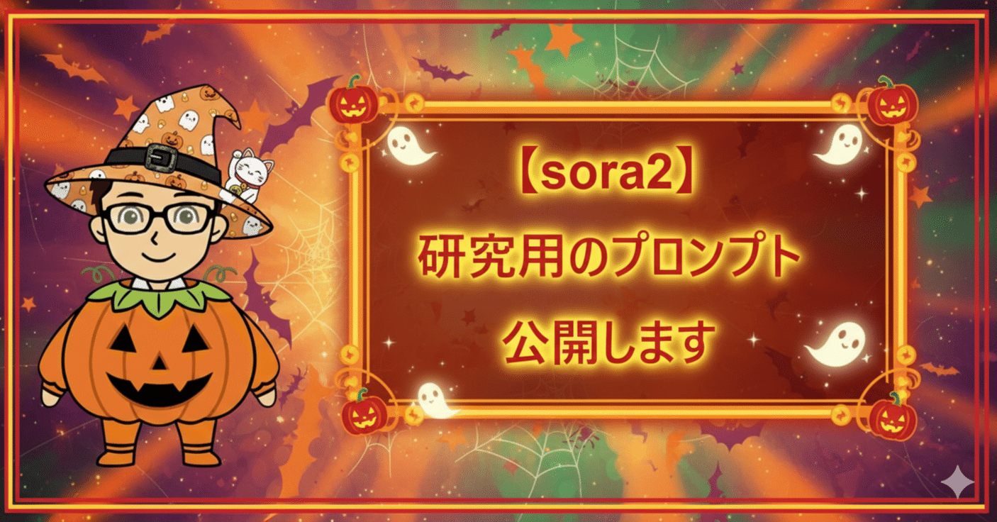 sora2】プロンプト研究用資料｜のび太郎｜脳トレ系YouTuber, image size:1406x736