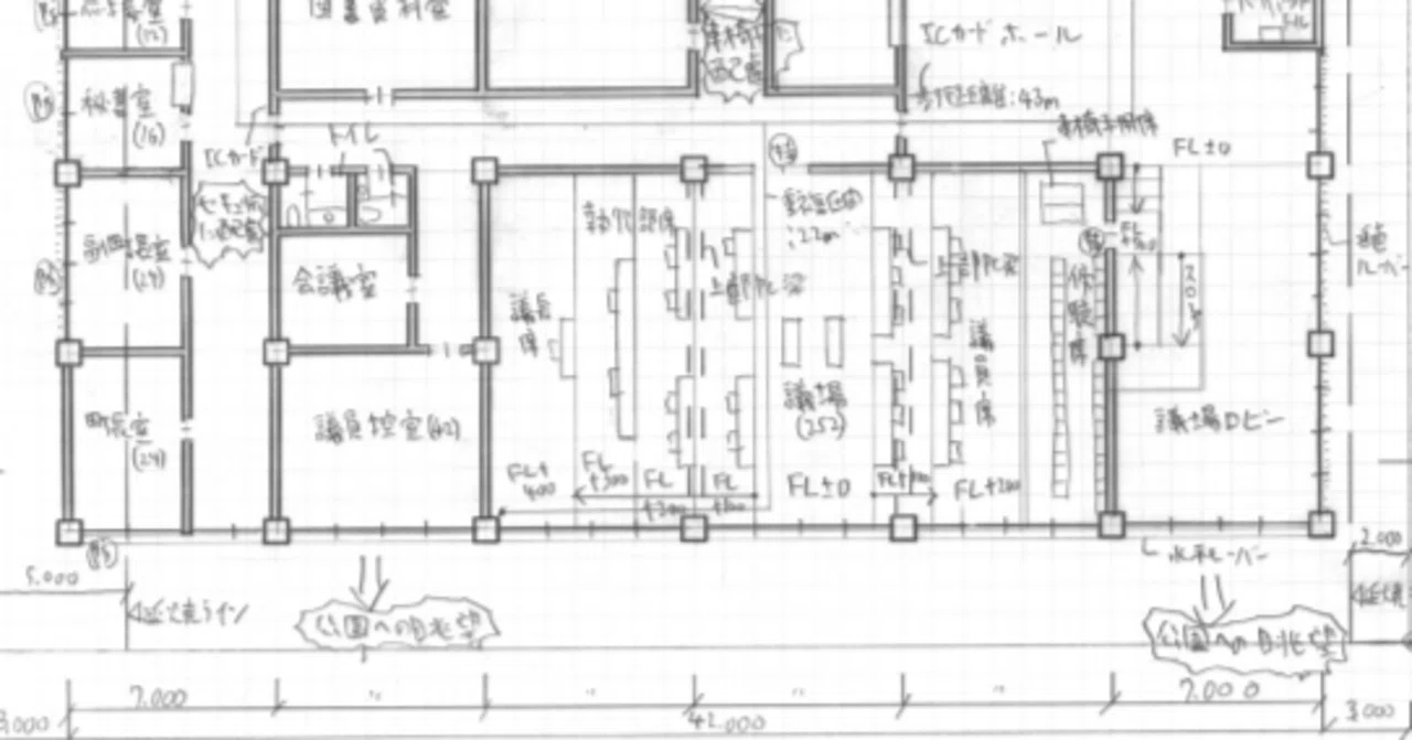 復元図】令和07年 一級建築士製図試験 庁舎｜一級建築士試験業界に300
