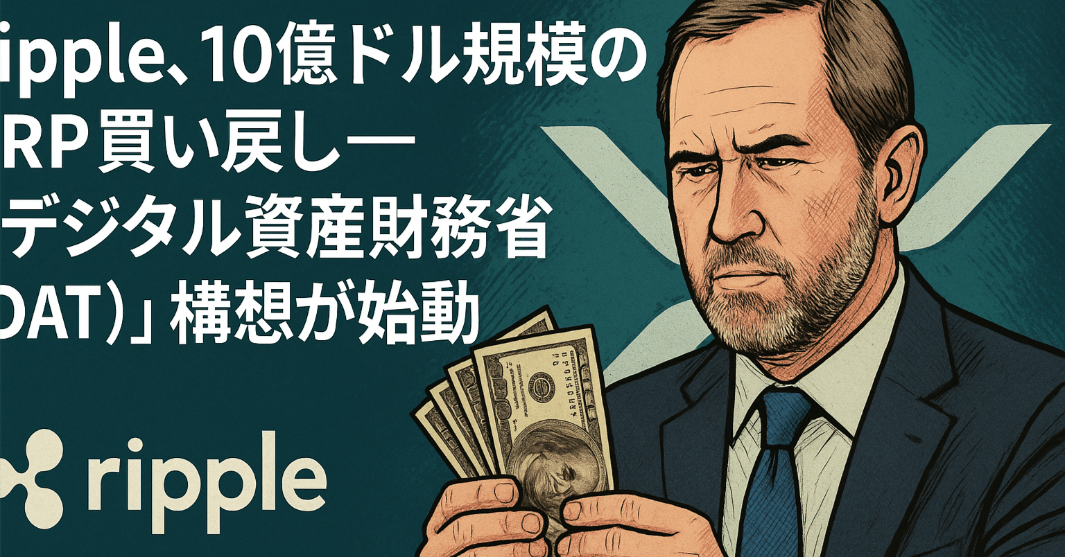 Ripple、10億ドル規模のXRP買い戻し──「デジタル資産財務省（DAT）」構想が始動｜光本貴一｜XRP / Ripple