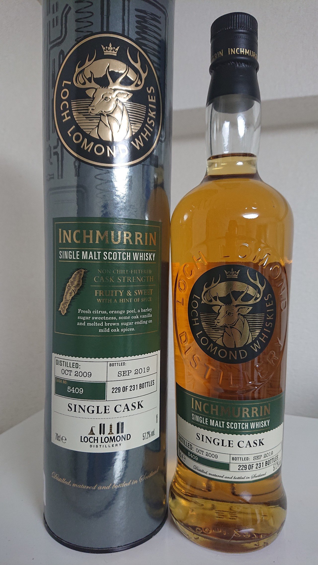 No.12】インチマリン 2009 9年 シングルカスク57.2% オフィシャル｜okeji