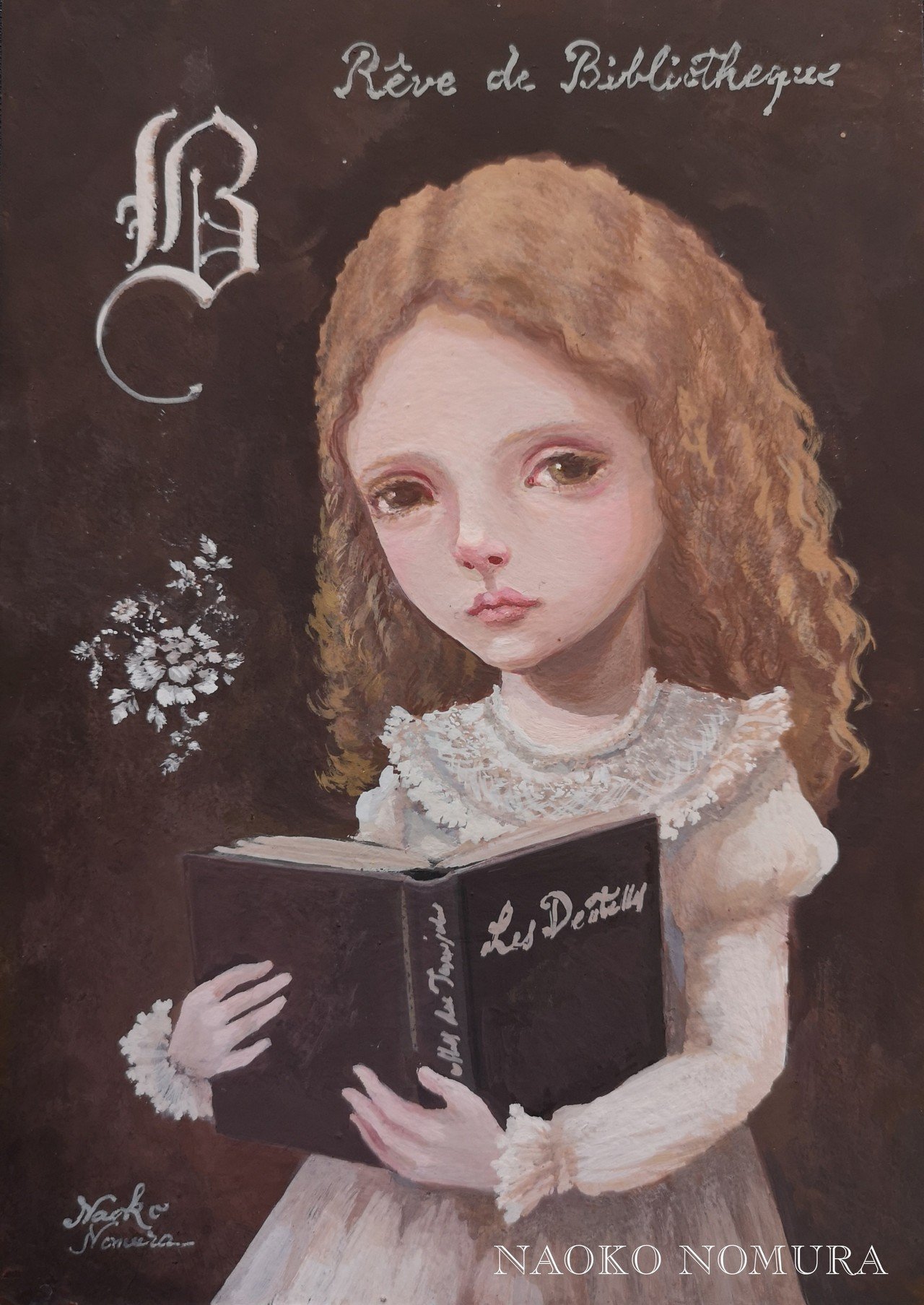 野村直子さんの絵画「灰色の空」