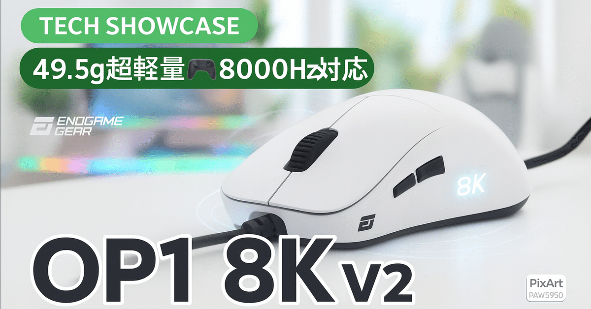 新着ギア〉 Endgame Gear OP1 8K v2 — 8Kポーリング対応の小型