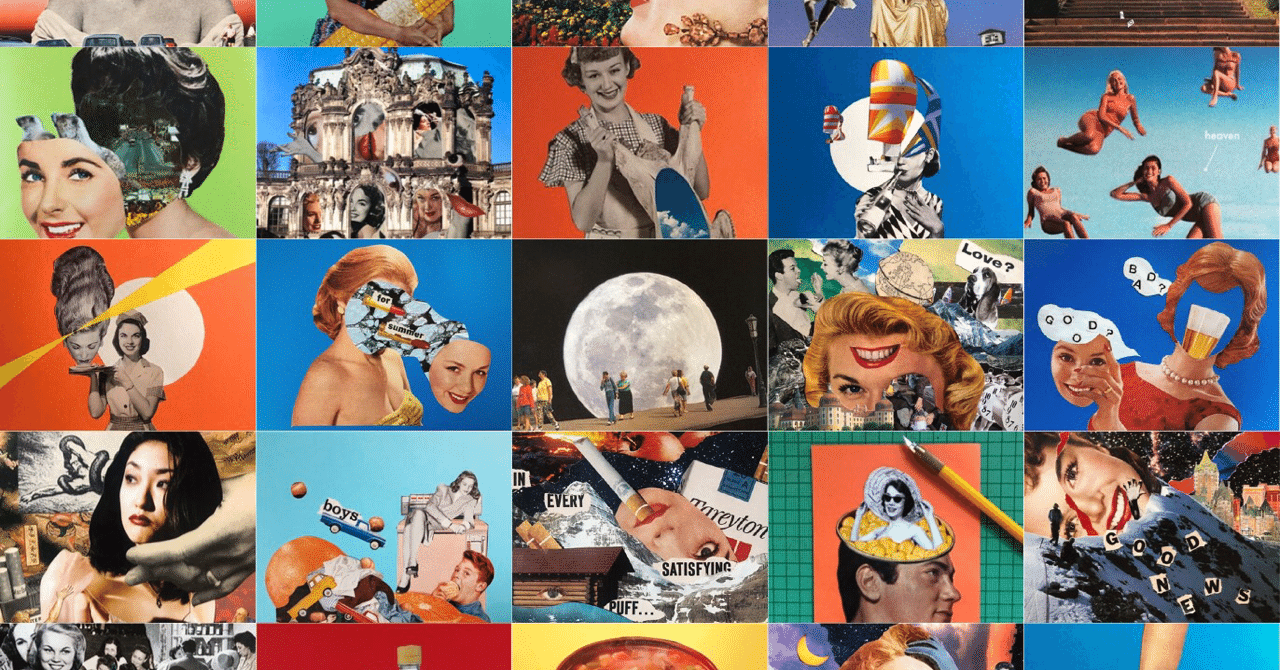 コラージュアートの作り方 けろっち Note