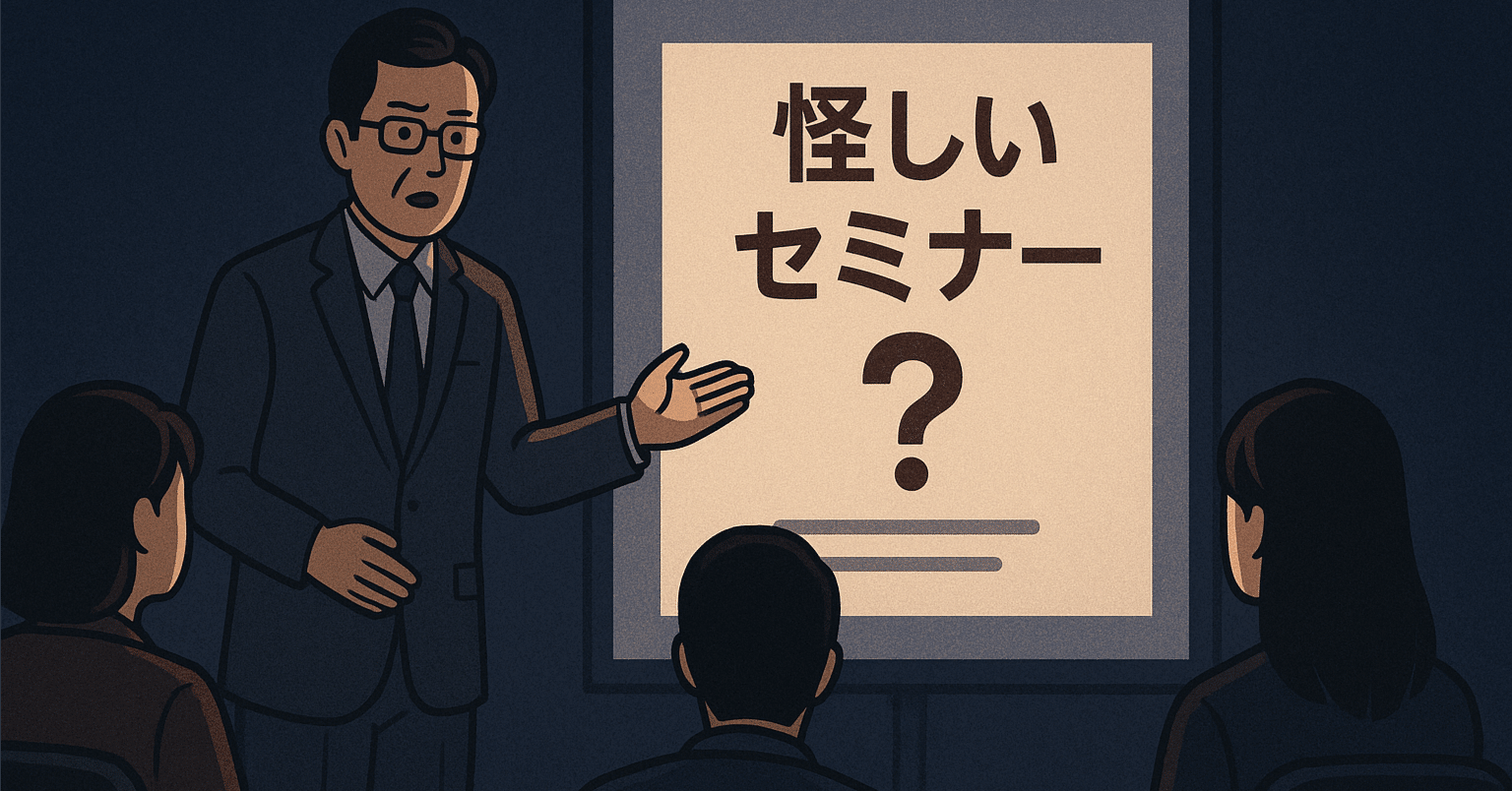 小ネタ】情報過多時代を生き抜く！「怪しいセミナー講師」を見抜くためのチェックリスト3選｜ニョチヂャマピー