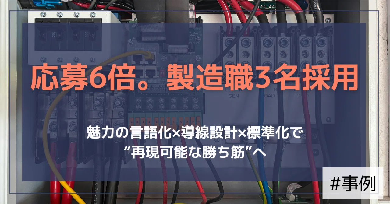 【支援事例】停滞から一転──応募6倍、製造職3名採用。採用が“経営の追い風”に変わるまで｜（公式）株式会社スケッチ