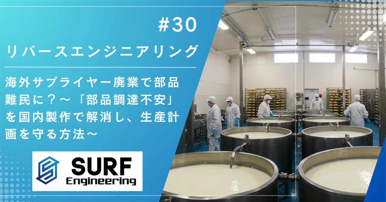 「まさか、あの部品が手に入らなくなるなんて…」｜SURF Engineering