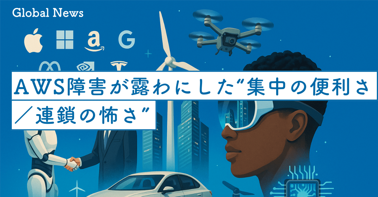 AWS障害が露わにした“集中の便利さ／連鎖の怖さ”——分散設計・推論コスト革命・レアアース地政を一気に読み解く｜SecondWave