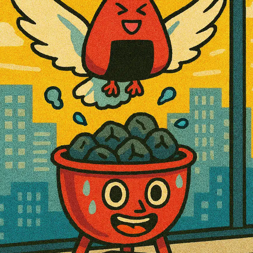 炭火で3分